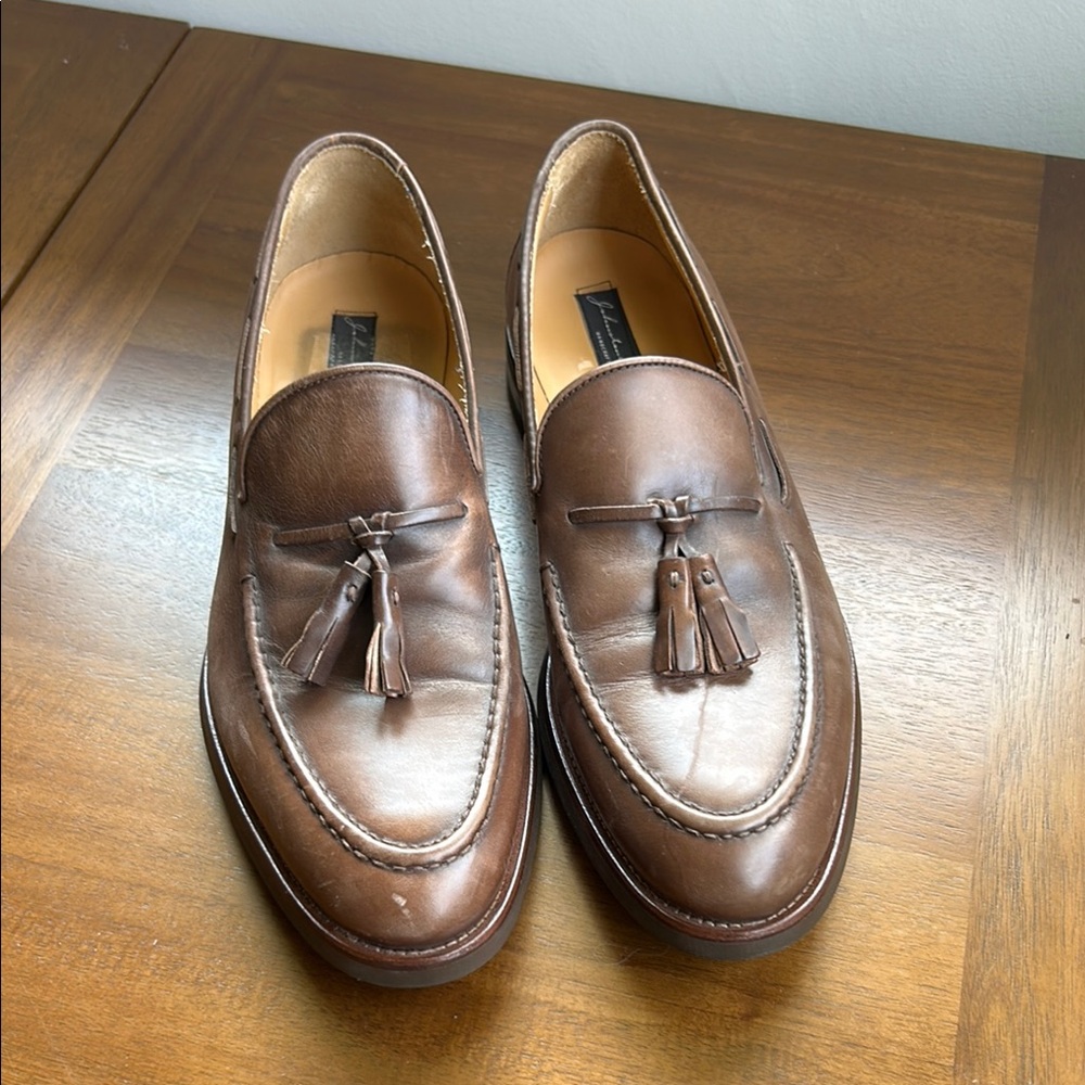 Johnston & Murphy Handcrafted Italian Leather Tassel Loafers Size 11M - Picture 1 of 8